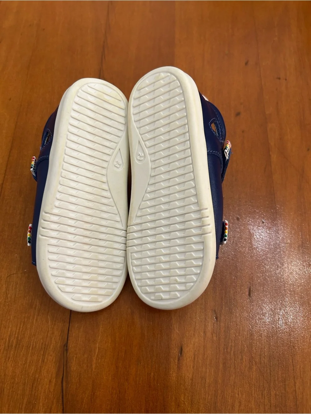 NWOB Bobux I-Walk Rise Leather Sandals - Navy Unisex Kids Shoe Size EU 23 US 7